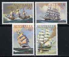 Australia 1984 Clipper Ships set of 4 unmounted mint, SG 911-14*, stamps on , stamps on  stamps on ships, stamps on  stamps on  tea , stamps on  stamps on drink