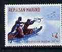 San Marino 1961 Duck Shooting with Cross-bow 4L from Hunting issue unmounted mint, SG 629*, stamps on hunting, stamps on ducks, stamps on birds, stamps on archery, stamps on rowing