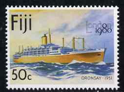 Fiji 1980 The Oransay 50c (from London 1980 set) unmounted mint SG 599, stamps on ships