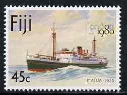 Fiji 1980 The Matua 45c (from London 1980 set) unmounted mint SG 598, stamps on ships