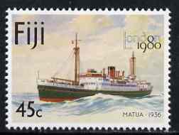 Fiji 1980 The Matua 45c (from London 1980 set) unmounted mint SG 598, stamps on , stamps on  stamps on ships