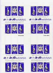 Christmas Island 1978 Coronation 25th Anniversary (QEII, Swan & Booby) in complete uncut sheet of 24 (8 strips of SG 96a) unmounted mint, stamps on birds, stamps on royalty, stamps on coronation, stamps on arms, stamps on heraldry
