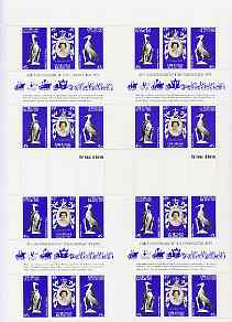 Christmas Island 1978 Coronation 25th Anniversary (QEII, Swan & Booby) in complete uncut sheet of 24 (8 strips of SG 96a) unmounted mint, stamps on , stamps on  stamps on birds, stamps on  stamps on royalty, stamps on  stamps on coronation, stamps on  stamps on arms, stamps on  stamps on heraldry