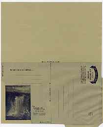 Aerogramme - British Guiana 1945/50 Air letter sheet (blank) illustrated with Kaieteur Falls, unused and virtually pristine (printed in Sweden) , stamps on waterfalls, stamps on  kg6 , stamps on 