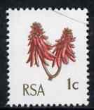 South Africa 1969 Kafferboom Flower 1c unmounted mint SG 277*, stamps on , stamps on  stamps on flowers