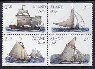 Aland Islands 1995 Cargo Sailing Ships set of 4 (ex booklet) unmounted mint, SG 91-94