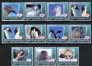 Ross Dependency 1994 Wildlife set of 11 values complete unmounted mint, SG 21-31, stamps on animals, stamps on birds, stamps on albatros, stamps on penguins, stamps on seals, stamps on polar