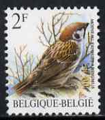 Belgium 1985-90 Birds #1 Tree Sparrow 2f unmounted mint, SG 2846, stamps on birds