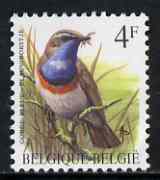 Belgium 1985-90 Birds #1 Bluethroat 4f unmounted mint, SG 2848, stamps on birds    