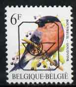 Belgium 1985-90 Birds #1 Bullfinch 6f unmounted mint with boxed posthorn precancel, SG 2850, stamps on birds