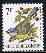 Belgium 1985-90 Birds #1 Blue Tit 7f unmounted mint, SG 2851, stamps on birds    