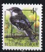 Belgium 1996-99 Birds #3 Pied Flycatcher 4f unmounted mint with boxed posthorn precancel, SG 3306, stamps on birds