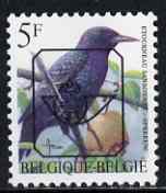 Belgium 1996-99 Birds #3 Starling 5f unmounted mint with boxed posthorn precancel, SG 3307, stamps on birds    
