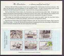 Booklet - Norfolk Island 1999 Australia '99 $2.50 booklet (Schooner Resolution) complete and pristine, SG SB11, stamps on , stamps on  stamps on stamp ehibitions, stamps on  stamps on ships, stamps on  stamps on 