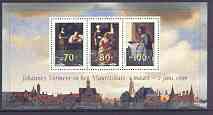 Netherlands 1996 Johannes Vermeer Exhibition m/sheet unmounted mint, SG MS 1787, stamps on , stamps on  stamps on arts, stamps on  stamps on vermeer, stamps on  stamps on writing, stamps on  stamps on renaissance