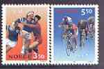 Norway 1993 Sports Events (Handball & Cycling) set of 2 unmounted mint, SG 1164-65, stamps on , stamps on  stamps on sport, stamps on  stamps on handball, stamps on  stamps on bicycles