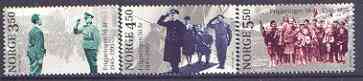 Norway 1995 50th Anniversary of Liberation set of 3 unmounted mint, SG 1201-03, stamps on ww2, stamps on children, stamps on  ww2 , stamps on 