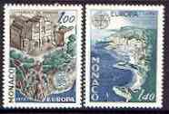 Monaco 1978 Europa - Views set of 2 unmounted mint, SG 1345-46, stamps on europa, stamps on tourism, stamps on cathedrals, stamps on 