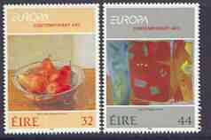 Ireland 1993 Europa - Contemporary Art set of 2 unmounted mint, SG 876-77, stamps on europa, stamps on arts, stamps on 