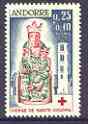 Andorra - French 1964 Red Cross Fund unmounted mint, SG F192*, stamps on , stamps on  stamps on red cross, stamps on  stamps on religion