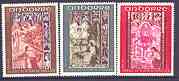 Andorra - French 1969 Altar Screens (1st series) set of 3 unmounted mint, SG F218-20, stamps on , stamps on  stamps on churches, stamps on  stamps on religion