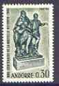 Andorra - French 1967 Centenary of New Reform (Statue of Dancers) unmounted mint, SG F201*, stamps on , stamps on  stamps on statues, stamps on  stamps on dancing, stamps on  stamps on 