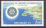 Monaco 1967 Rotary International Convention unmounted mint, SG 887, stamps on rotary