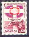Monaco 1966 International Catholic Television Association unmounted mint, SG 864, stamps on television, stamps on religion, stamps on  tv , stamps on 