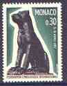 Monaco 1967 International Cynological Federation (Egyptian Dog Statue) unmounted mint, SG 883, stamps on dogs, stamps on egyptology, stamps on statues