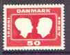Denmark 1967 Royal Wedding 50 unmounted mint, SG 487, stamps on royalty, stamps on slania