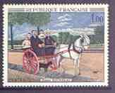 France 1967 French Art - Old Juniets Trap after Rousseau 1f unmounted mint, SG 1742*, stamps on arts, stamps on horses, stamps on rousseau