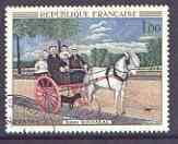France 1967 French Art - Old Juniets Trap after Rousseau 1f superb cds used, SG 1742, stamps on arts, stamps on horses, stamps on rousseau