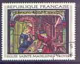 France 1967 French Art - The Window Makers (stained glass) 1f superb cds used, SG 1745, stamps on arts, stamps on stained glass