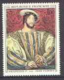 France 1967 French Art - Francois I (after Jean Clouet) 1f unmounted mint, SG 1743*, stamps on , stamps on  stamps on arts, stamps on  stamps on royalty