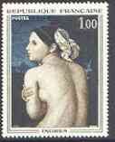 France 1967 French Art - The Bather by Ingres 1f unmounted mint, SG 1744*, stamps on arts, stamps on nudes