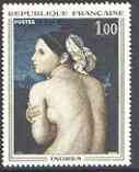 France 1967 French Art - The Bather by Ingres 1f unmounted mint, SG 1744*, stamps on , stamps on  stamps on arts, stamps on  stamps on nudes