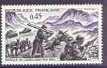 France 1969 Anniversary of Resistance & Liberation - Battle of the Garigliano 45c unmounted mint, SG 1834, stamps on , stamps on  stamps on , stamps on  stamps on  ww2 , stamps on battles, stamps on militaria, stamps on tanks