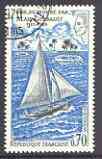 France 1970 Alain Gerbault's World Voyage superb cds used SG 1855*, stamps on , stamps on  stamps on yachts