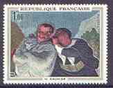 France 1966 French Art - Crispin & Scapin by Daumier 1f unmounted mint SG 1714*, stamps on , stamps on  stamps on arts, stamps on cartoons