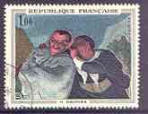 France 1966 French Art - Crispin & Scapin by Daumier 1f superb cds used SG 1714*, stamps on arts, stamps on cartoons