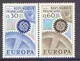 France 1967 Europa set of 2 unmounted mint, SG 1748-49, stamps on europa