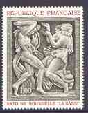 France 1968 French Art - La Danse by Bourdelle (in Champs-Elyses Theatre) unmounted mint, SG 1788, stamps on arts, stamps on dancing, stamps on theatre