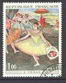France 1970 French Art - The Ballet Dancer by Degas superb cds used, SG 1880, stamps on arts, stamps on dancing, stamps on ballet, stamps on degas
