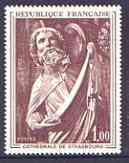 France 1971 French Art - St Matthew Sculpture unmounted mint, SG 1908*, stamps on arts, stamps on saints, stamps on sculpture, stamps on cathedrals