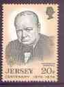 Jersey 1974 Anniversaries - Churchill 20p unmounted mint SG 114, stamps on , stamps on  stamps on personalities, stamps on  stamps on churchill, stamps on  stamps on 