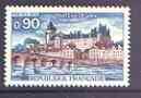 France 1973 Tourist Publicity - Gien Chteau 90c unmounted mint, SG 2007, stamps on buildings, stamps on bridges