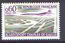 France 1974 Opening of Charles de Gaulle Airport unmounted mint, SG 2032*, stamps on , stamps on  stamps on aviation, stamps on  stamps on airports, stamps on  stamps on concorde, stamps on  stamps on personalities, stamps on  stamps on de gaulle, stamps on  stamps on  ww1 , stamps on  stamps on  ww2 , stamps on  stamps on militaria