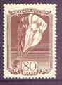 Russia 1938 Stratosphere Balloon 80k brown unmounted mint, SG 817*, stamps on balloons, stamps on weather