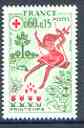 France 1975 Red Cross Fund - Child on Swing 60c+15c unmounted mint, SG 2098, stamps on red cross, stamps on children