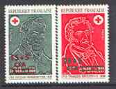 Reunion 1972 Red Cross Fund (Doctors) set of 2 unmounted mint, SG 485-86, stamps on red cross, stamps on medical, stamps on doctors